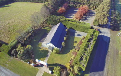 West Eyreton hall from the air